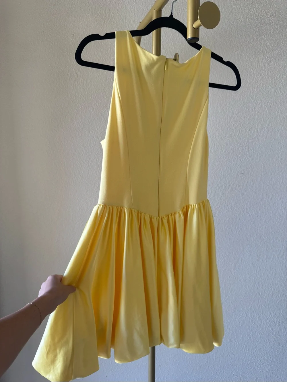 Maeve Anthropologie Yellow Fit & Flare Sleeveless Mini Dress XS - Picture 5 of 5